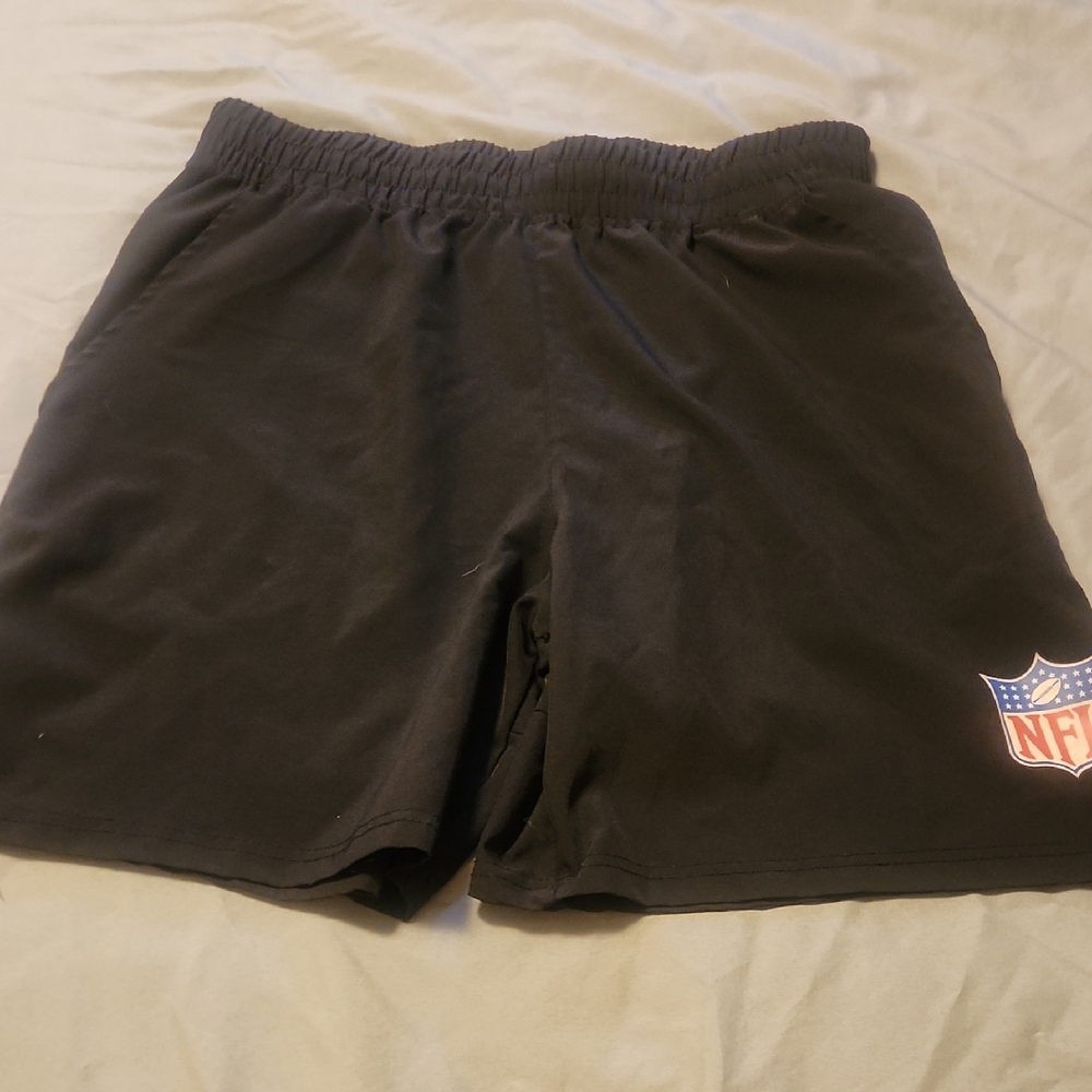 NFL Black Shorts with Red and Blue Logo
